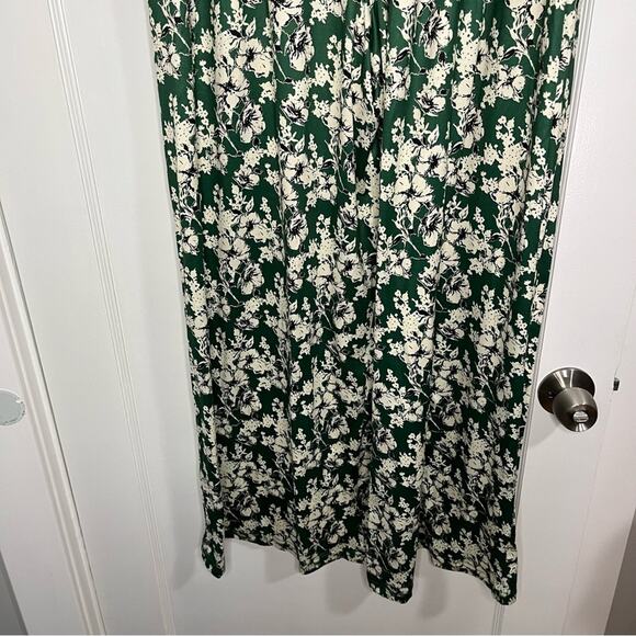 Hutch Anthropologie Wide Leg White and Green Floral Pull On Pants - Picture 8 of 16